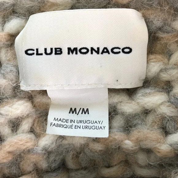 Club Monaco Chunky Pastel Mix Baby Alpaca Blend Knit Sweater Medium - Picture 5 of 9